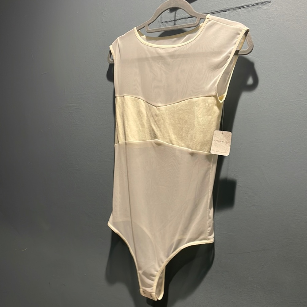 White mesh bodysuit- free people
